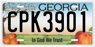 GA license plate CPK3901