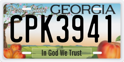 GA license plate CPK3941
