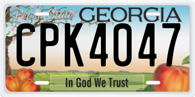 GA license plate CPK4047