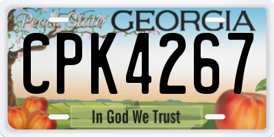 GA license plate CPK4267