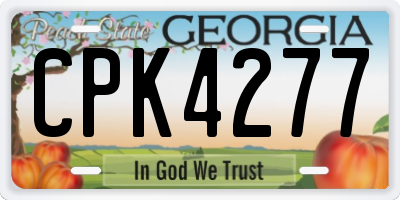 GA license plate CPK4277