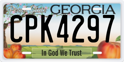 GA license plate CPK4297