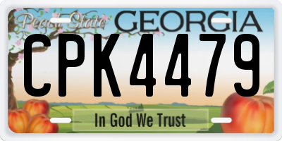 GA license plate CPK4479