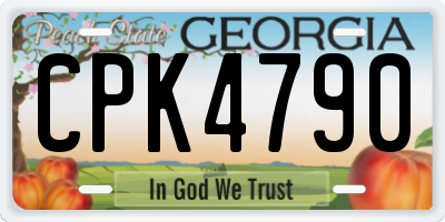 GA license plate CPK4790