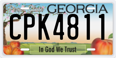 GA license plate CPK4811