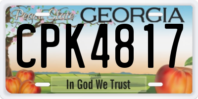 GA license plate CPK4817