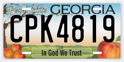 GA license plate CPK4819