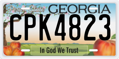 GA license plate CPK4823