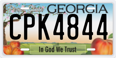 GA license plate CPK4844