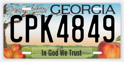 GA license plate CPK4849