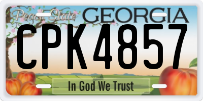 GA license plate CPK4857