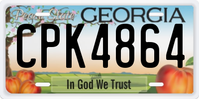 GA license plate CPK4864