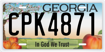 GA license plate CPK4871