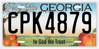 GA license plate CPK4879