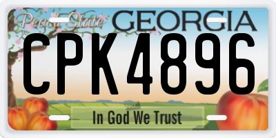 GA license plate CPK4896