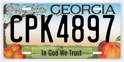 GA license plate CPK4897