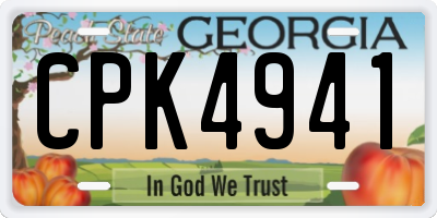 GA license plate CPK4941