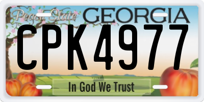 GA license plate CPK4977