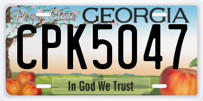 GA license plate CPK5047