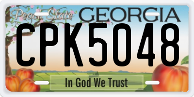 GA license plate CPK5048