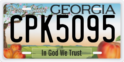 GA license plate CPK5095