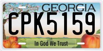 GA license plate CPK5159
