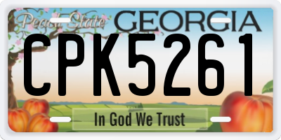 GA license plate CPK5261
