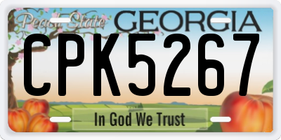 GA license plate CPK5267