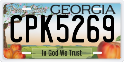 GA license plate CPK5269