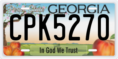 GA license plate CPK5270