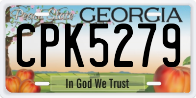 GA license plate CPK5279