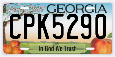 GA license plate CPK5290