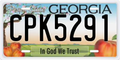 GA license plate CPK5291