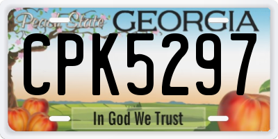 GA license plate CPK5297