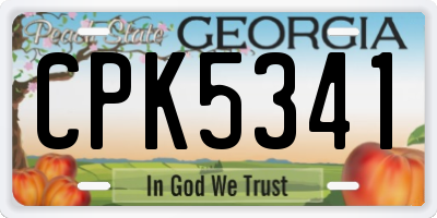 GA license plate CPK5341