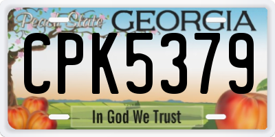 GA license plate CPK5379