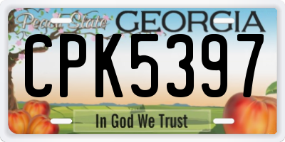 GA license plate CPK5397