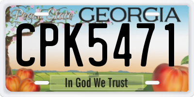 GA license plate CPK5471