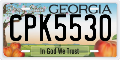 GA license plate CPK5530