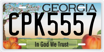 GA license plate CPK5557