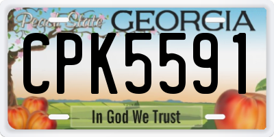 GA license plate CPK5591