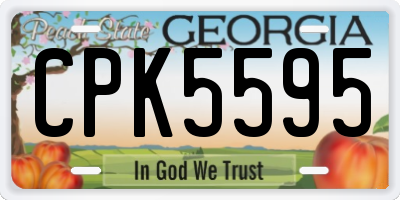 GA license plate CPK5595