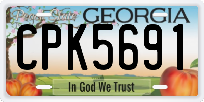 GA license plate CPK5691
