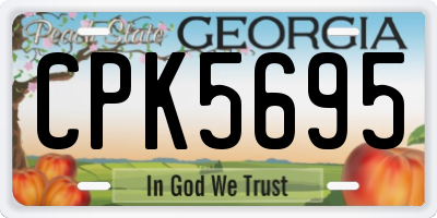 GA license plate CPK5695