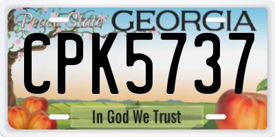 GA license plate CPK5737