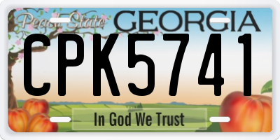 GA license plate CPK5741