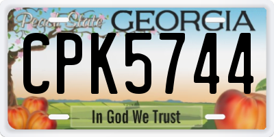 GA license plate CPK5744