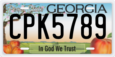 GA license plate CPK5789