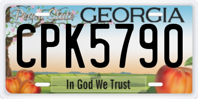 GA license plate CPK5790