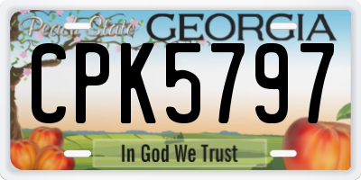 GA license plate CPK5797
